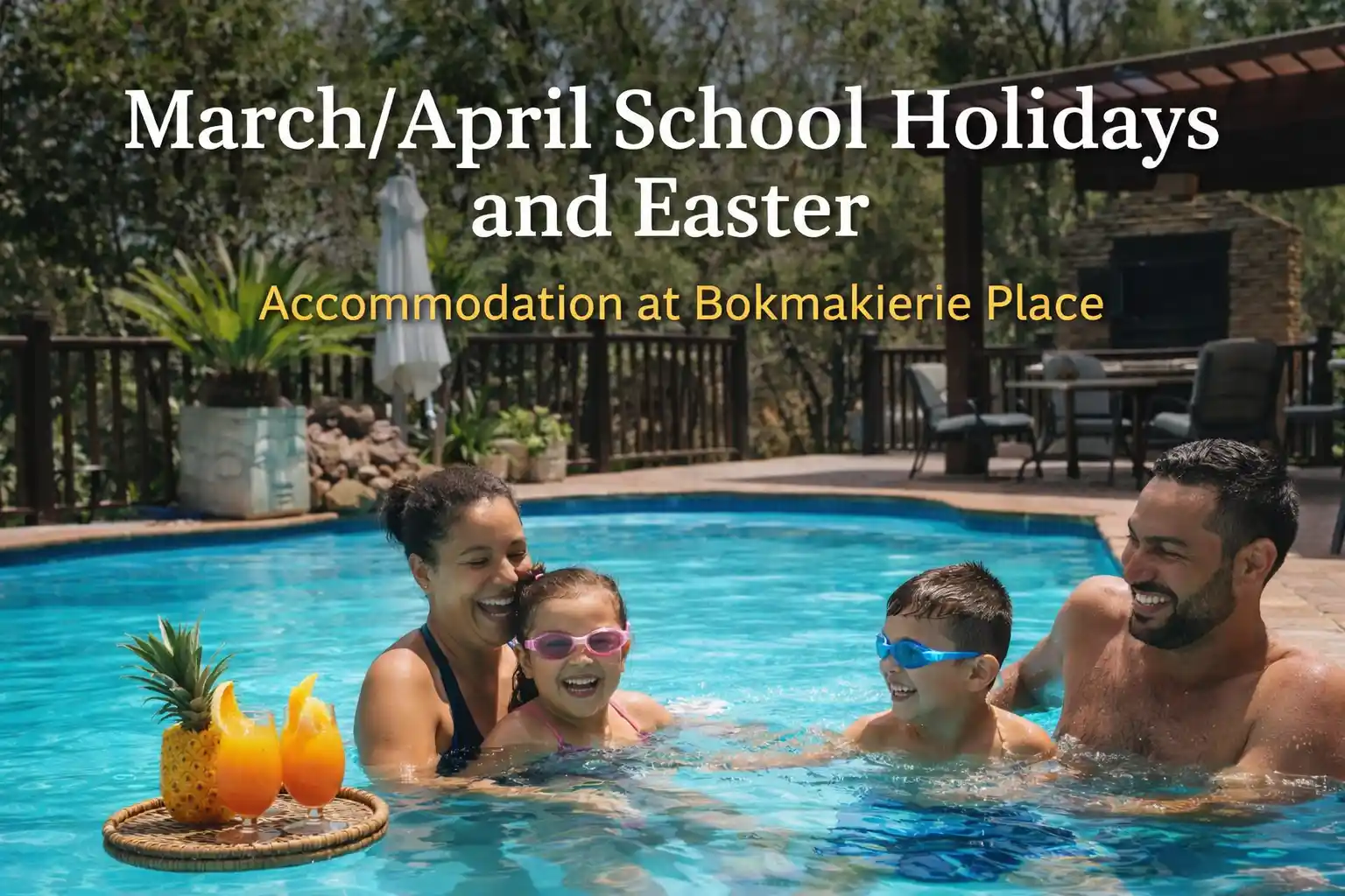 March and April school holidays accommodation in Modimolle at Bokmakierie Place
