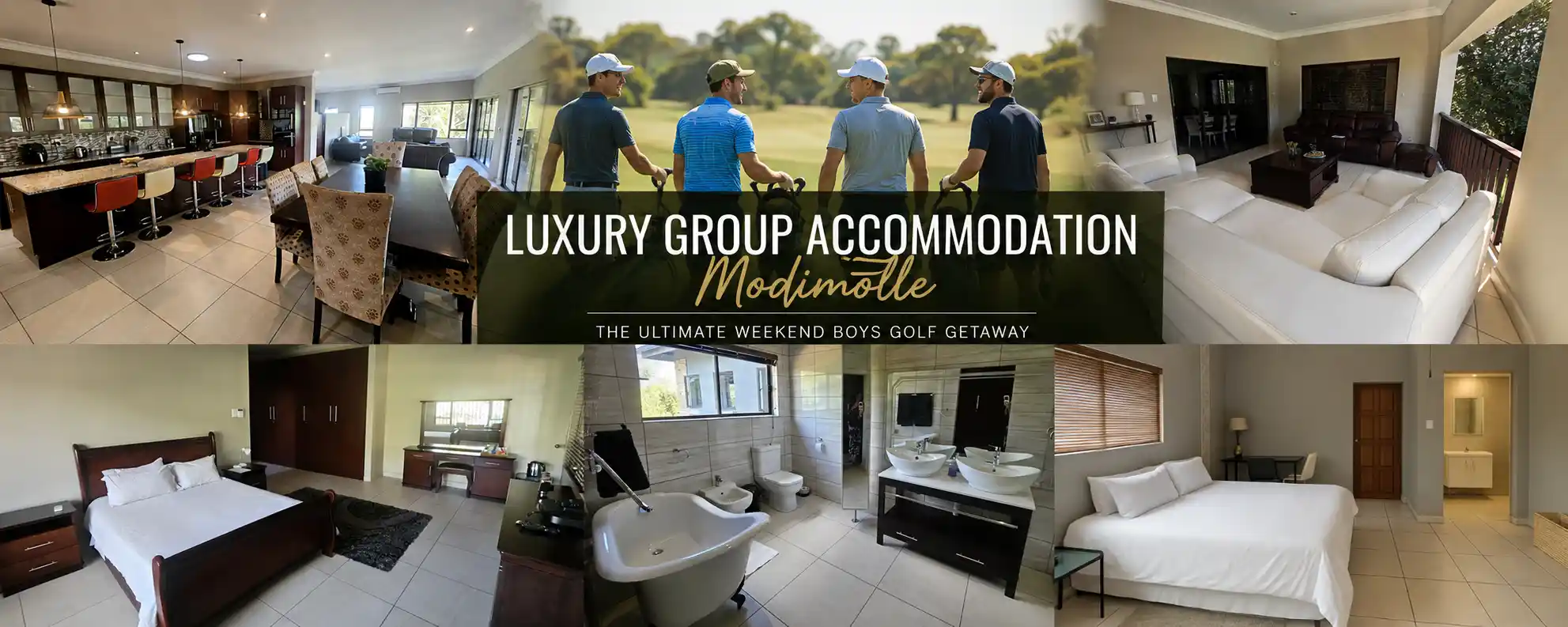 Boys golf weekend getaway in Modimolle with friends at Bokmakierie Place near Koro Creek Golf Estate