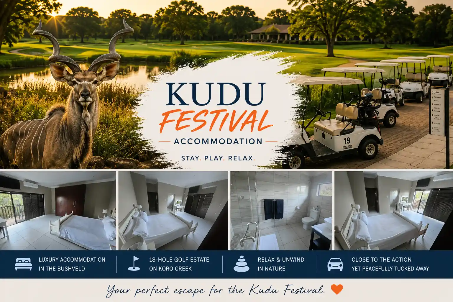 Koro Creek Kudu Festival accommodation at Bokmakierie Place Modimolle